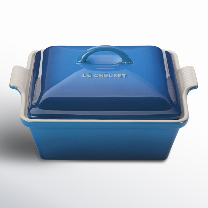 Le Creuset Square Casserolle Baker online with lid 3qt Stoneware Sky Blue